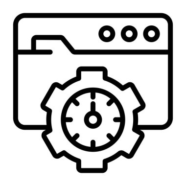 Web hız optimizasyonunun modern tasarım simgesi 