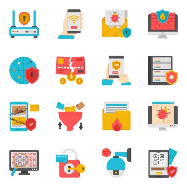 Medikal Düz Isometric Simgeleri