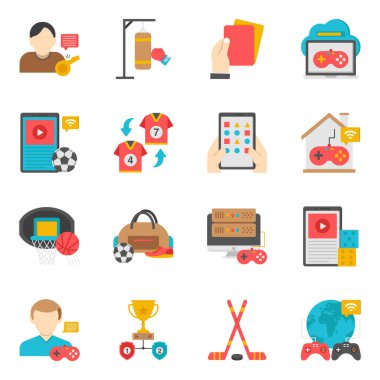 Medikal Düz Isometric Simgeleri