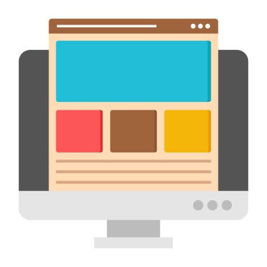 Web Tasarım düz vektör simgesi