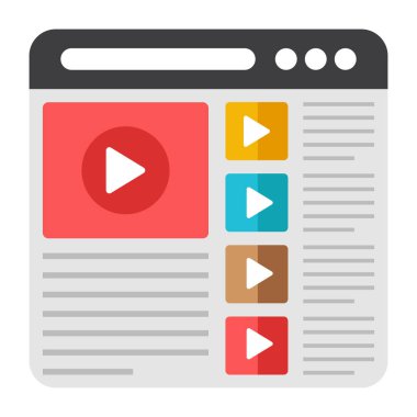 ortam oynatıcı simgesi, vektör illüstrasyonu