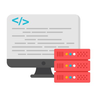 bilgisayar sunucusu bulut hesaplama vektör illüstrasyon tasarımı