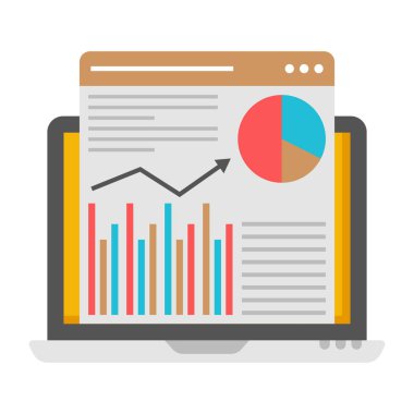 Business Analytics düz simgeler