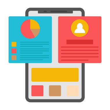 mobil uygulaması vektör çizim