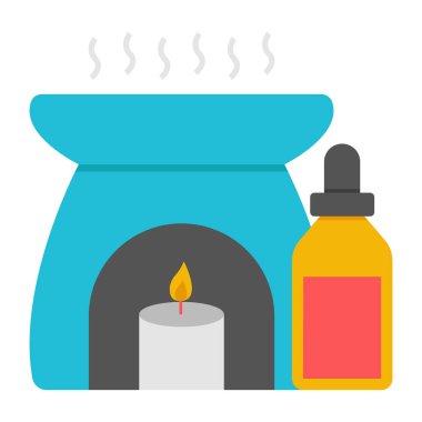 mum vektörü düz renk simgesi