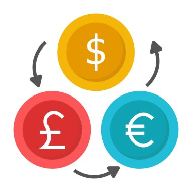 İş ve finans simgesi dolarının vektör illüstrasyonu