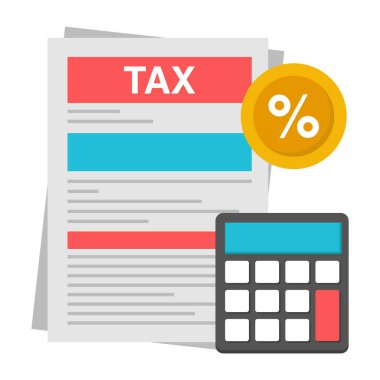 vergi günü düz simgesi