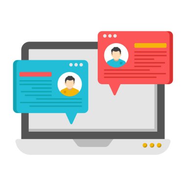 online sohbetin düz tasarımı