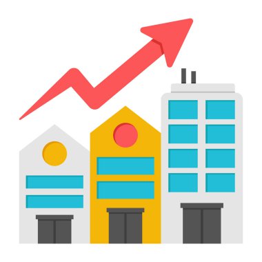 İş ve yatırımın vektör dairesi simgesi