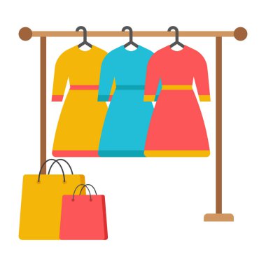 Alışveriş çantalı giyim mağazası