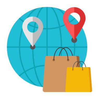 Küresel konumun moda tasarım simgesi 