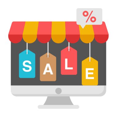 dükkan ve giysi vektörü simgesi.