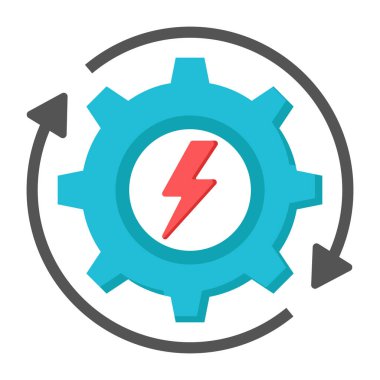 elektrik vektör sembolü düz simge