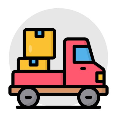 Kargo aracının mükemmel tasarım simgesi