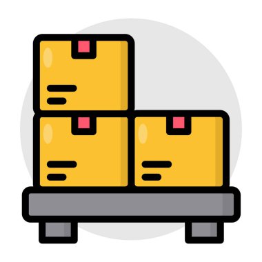 Düzenlenebilir bir karton dizayn simgesi