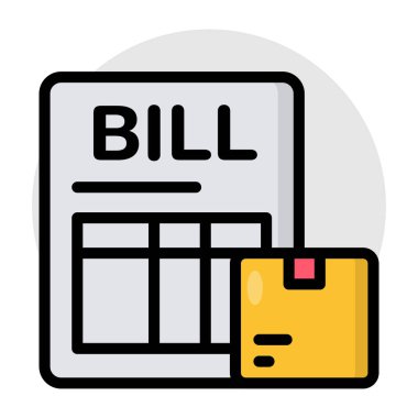 A unique design icon of invoice