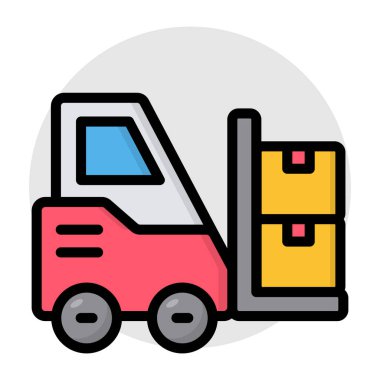 Forklift kamyonunun modern tasarım simgesi