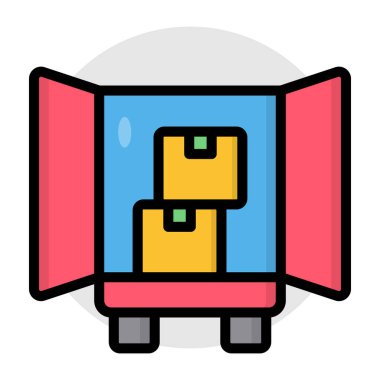 Kargo yüklemesinin mükemmel tasarım simgesi