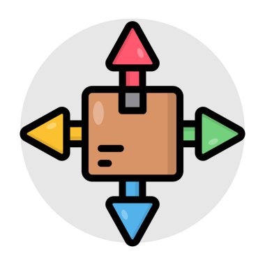 Paket yönlerinin düzenlenebilir tasarım simgesi