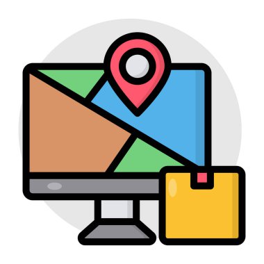 Modern design icon of parcel tracking