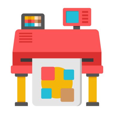 Grafik yazıcının mükemmel bir tasarım simgesi