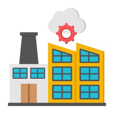 Fabrika inşaatının mükemmel tasarım simgesi