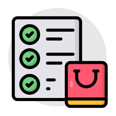 Perfect design icon of shopping list,