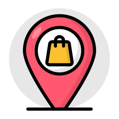 Alışveriş merkezinin yaratıcı tasarım simgesi 