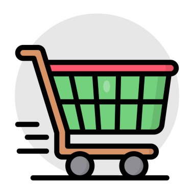 El arabası simgesi, düzenlenebilir vektör