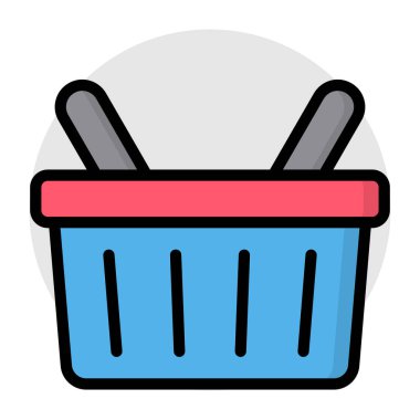 Alışveriş sepetinin eşsiz bir tasarım simgesi 