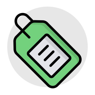 Satış etiketinin eşsiz tasarım simgesi