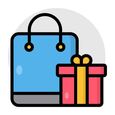 Trendy vector design of shopping bag