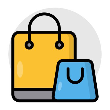 Alışveriş torbalarının son moda vektör tasarımı