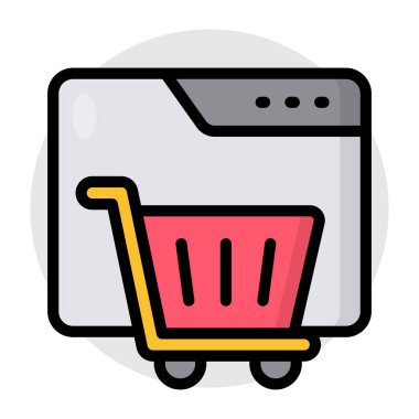 Alışveriş sitesinin eşsiz tasarım simgesi 