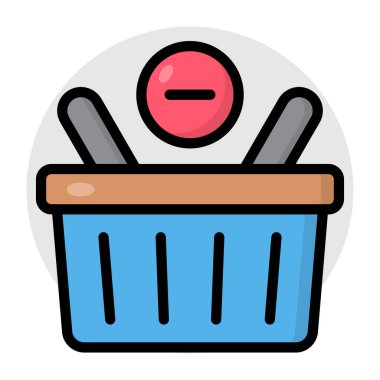 Sepetten kaldırmanın yaratıcı tasarım simgesi