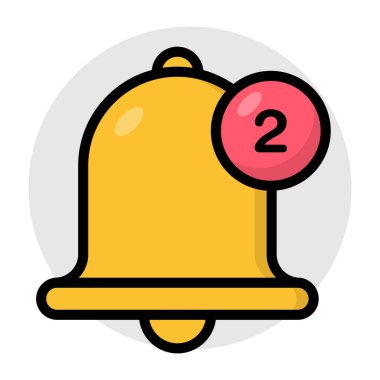 Çan simgesinin modaya uygun bir vektör tasarımı