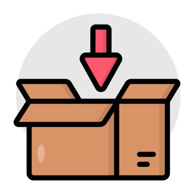 Düzenlenebilir bir ambalaj tasarım simgesi 