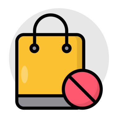 Alışveriş yasağının moda vektör tasarımı