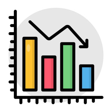 Ekonomik durgunluk grafiğinin moda vektör tasarımı
