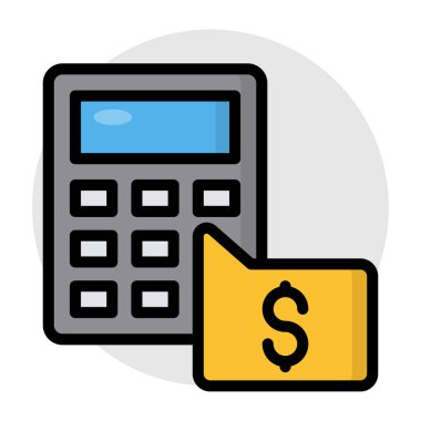 Parası olan bir çatlak, finansal hesap makinesi konsepti