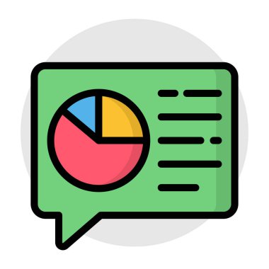 Premium download icon of analytical chat