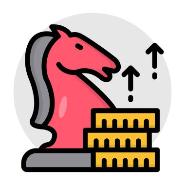 Modern design icon of financial strategy