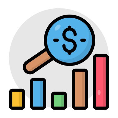 Veri analizinin modern tasarım simgesi 