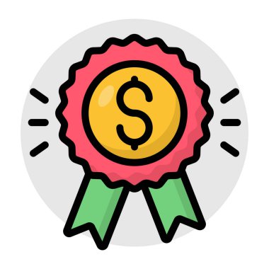 Dolar rozetinin mükemmel tasarım simgesi