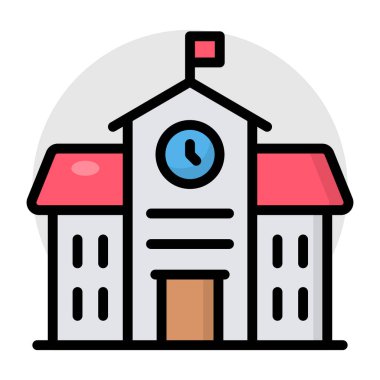 Okul binasının mükemmel bir tasarım simgesi