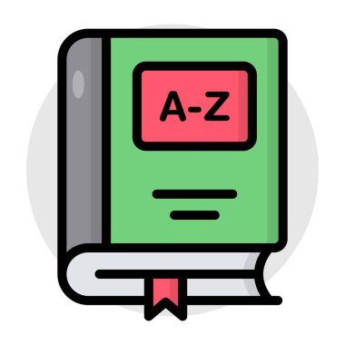 Sözlük simgesinin yaratıcı tasarım vektörü