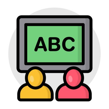 ABC öğreniminin yaratıcı tasarım simgesi