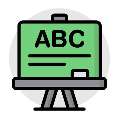 İngilizce sınıfının yaratıcı tasarım simgesi