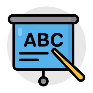 İngilizce sınıfının yaratıcı tasarım simgesi