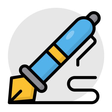 Düz dizayn mürekkep ucu simgesi